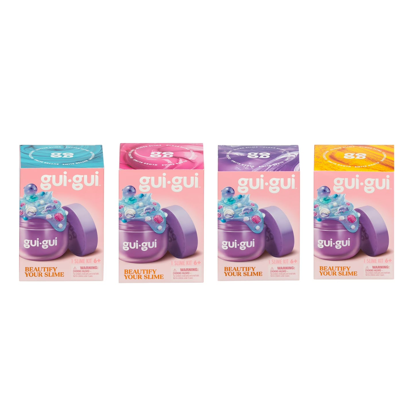 All colors for Gui Gui Beautify Your Slime single pack blind box kit 