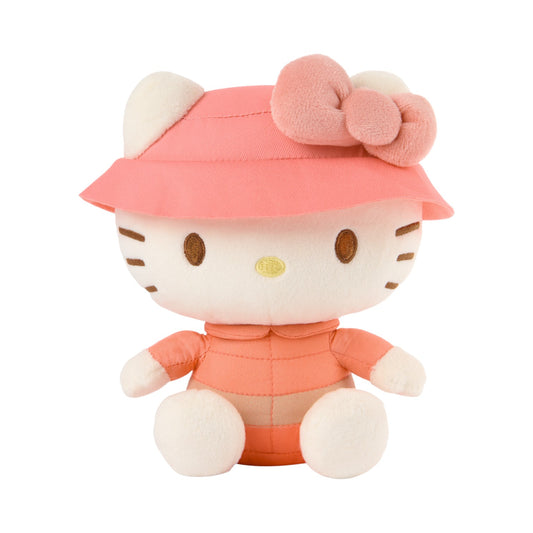 GUND Sanrio Hello Kitty 6-inch plush wearing a pink puffer jacket and bucket hat.