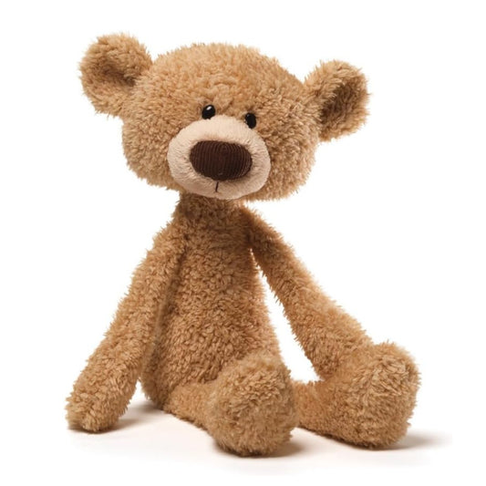 GUND Toothpick 15-inch classic beige teddy bear with a slender body and floppy limbs