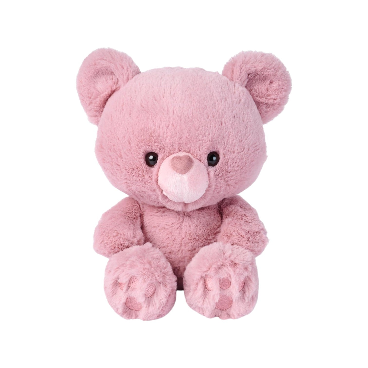 GUND Valentine's Day Moment Kai Rose 10-inch plush teddy bear, featuring pink fur and a heart-shaped nose.