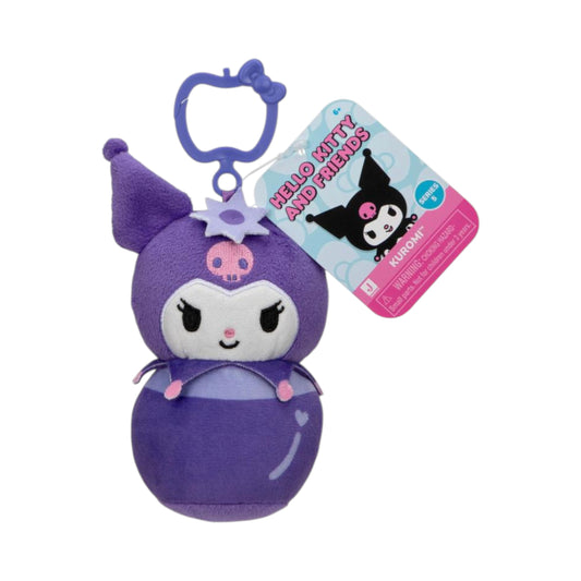 Hello Kitty and Friends Series 5 Fruit Collection 4-Inch Plush Clip - Kuromi, featuring a colorful fruit-themed style