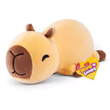 Connie the Capybara baby-size weighted plush toy by ZURU featuring a tan body and a dark brown snout.