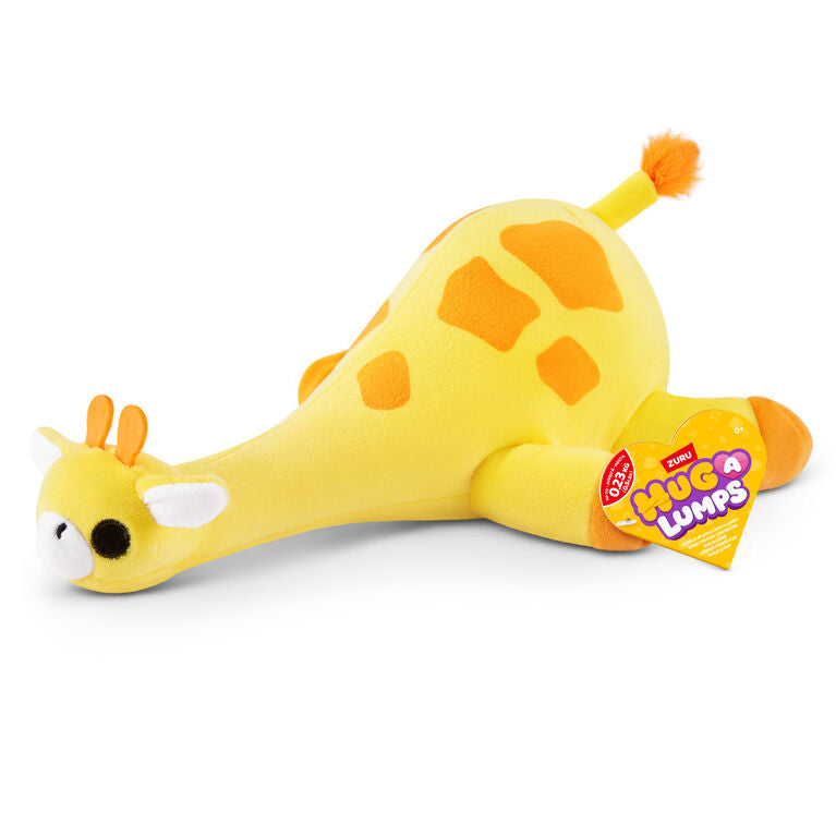 Gigi Giraffe baby-size weighted plush toy by ZURU featuring a yellow spotted body and soft orange mane.