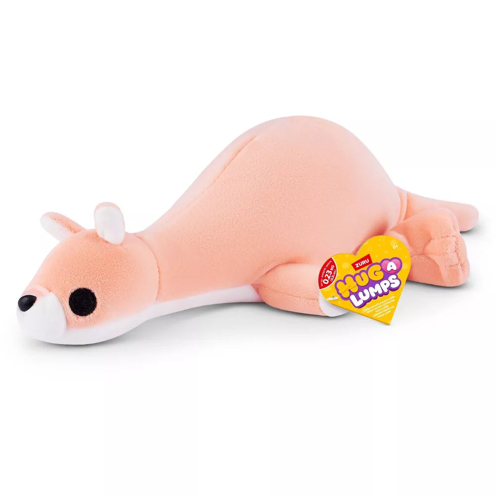 Jess the Kangaroo baby-size weighted plush toy by ZURU featuring a soft peach-colored body and white facial accents.