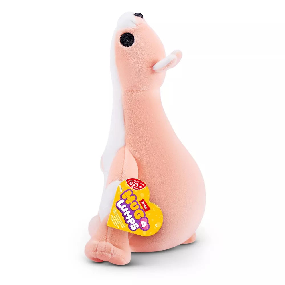 Jess the Kangaroo baby-size weighted plush toy by ZURU featuring a soft peach-colored body and white facial accents.