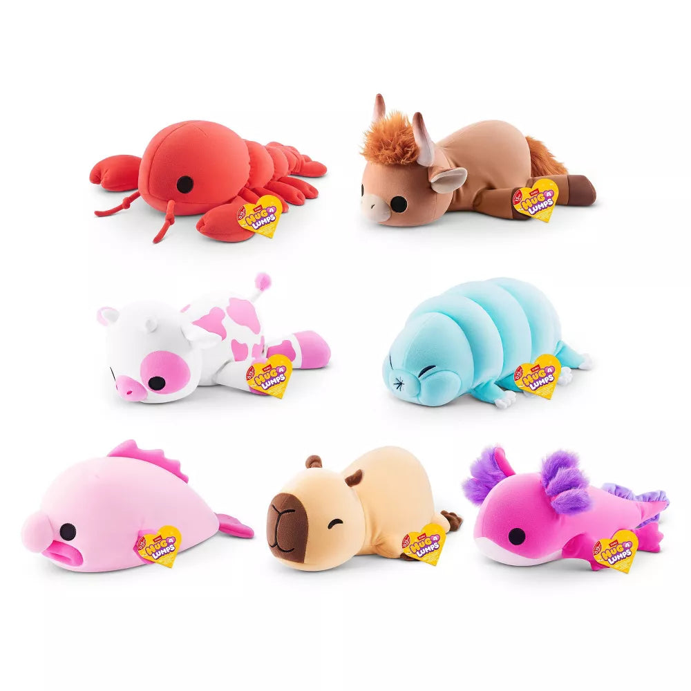 Small Hug-A-Lumps Series 2 weighted plush toy by ZURU - set of 7