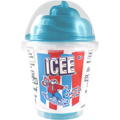 A soft, slow-rising ICEE scented squishy toy packaged in a clear stylized ICEE cup, available in either red cherry or blue raspberry.