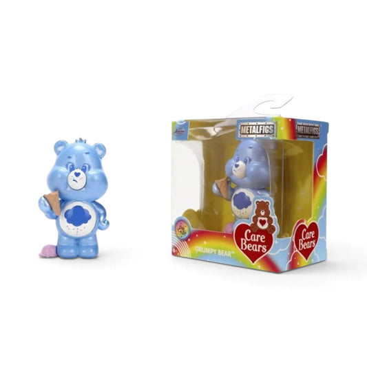Jada Toys Metalfigs Care Bears Grumpy Bear 2.5-inch die-cast metal figure in blue with a raincloud belly badge.