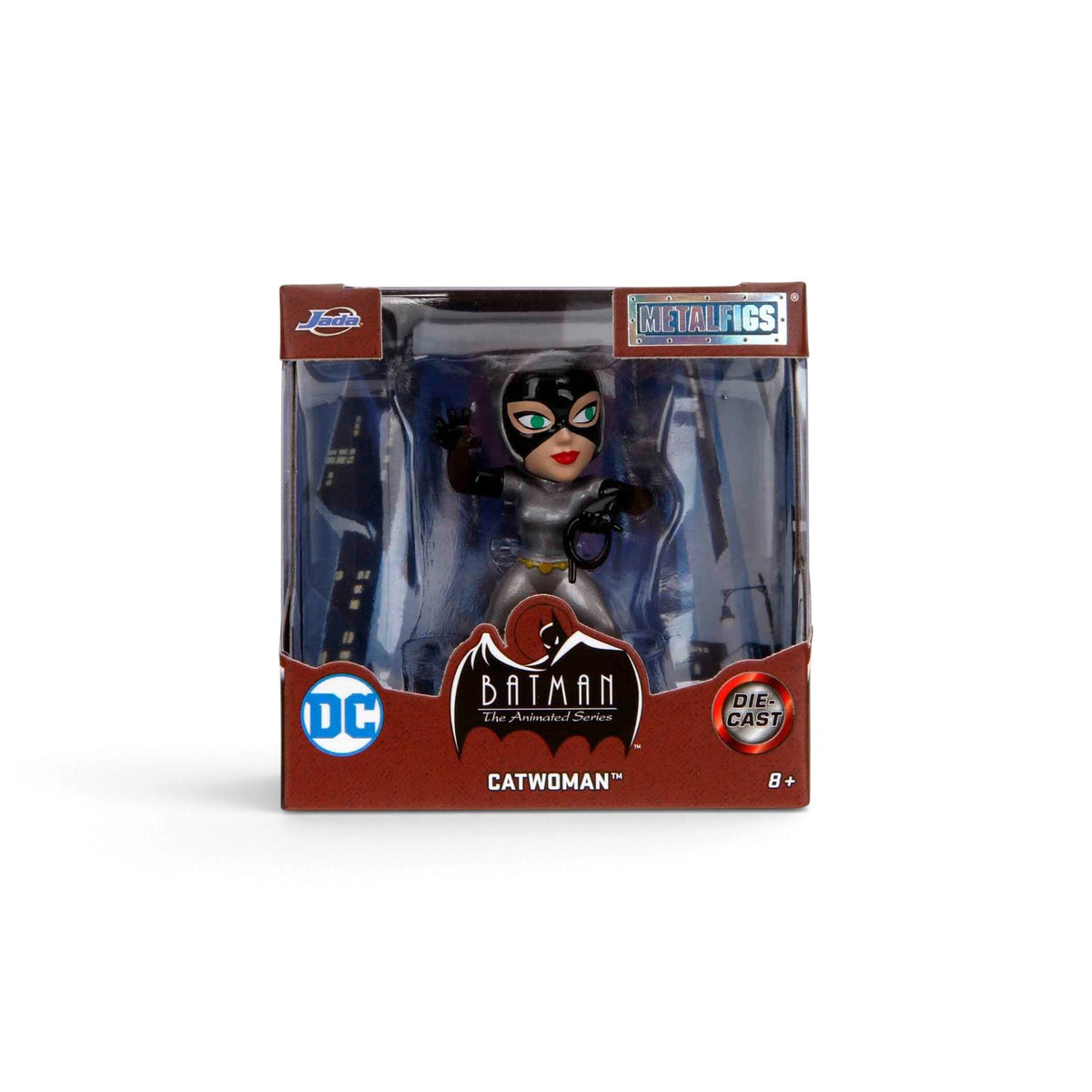 Jada Toys Metalfigs DC Batman The Animated Series Catwoman 6.5 cm die-cast metal figure in her classic grey and black suit.