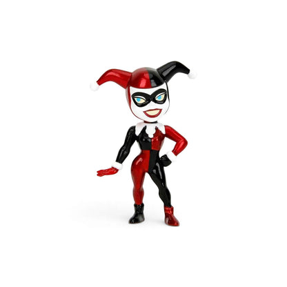 Jada Toys Metalfigs DC Batman Harley Quinn 6.5 cm die-cast metal figure in her classic black and red costume.