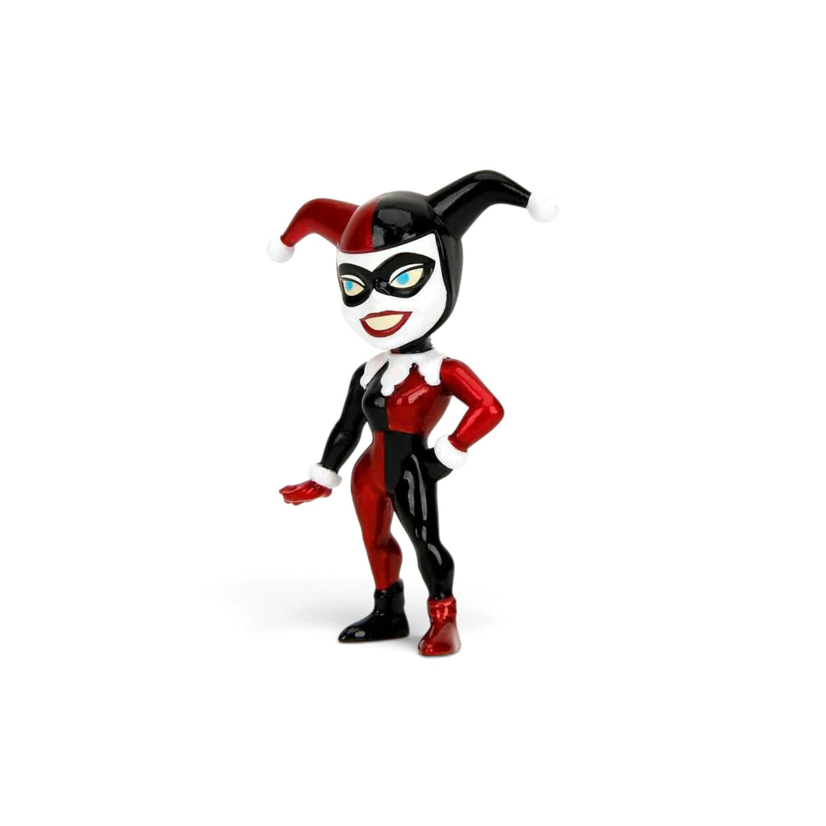Jada Toys Metalfigs DC Batman Harley Quinn 6.5 cm die-cast metal figure in her classic black and red costume.