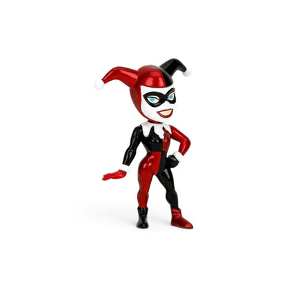 Jada Toys Metalfigs DC Batman Harley Quinn 6.5 cm die-cast metal figure in her classic black and red costume.