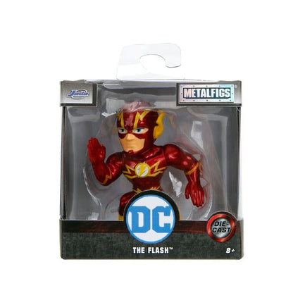 Jada Toys Metalfigs DC Wave 2 The Flash 2.5-inch die-cast metal figure in his metallic red suit posing mid-run.