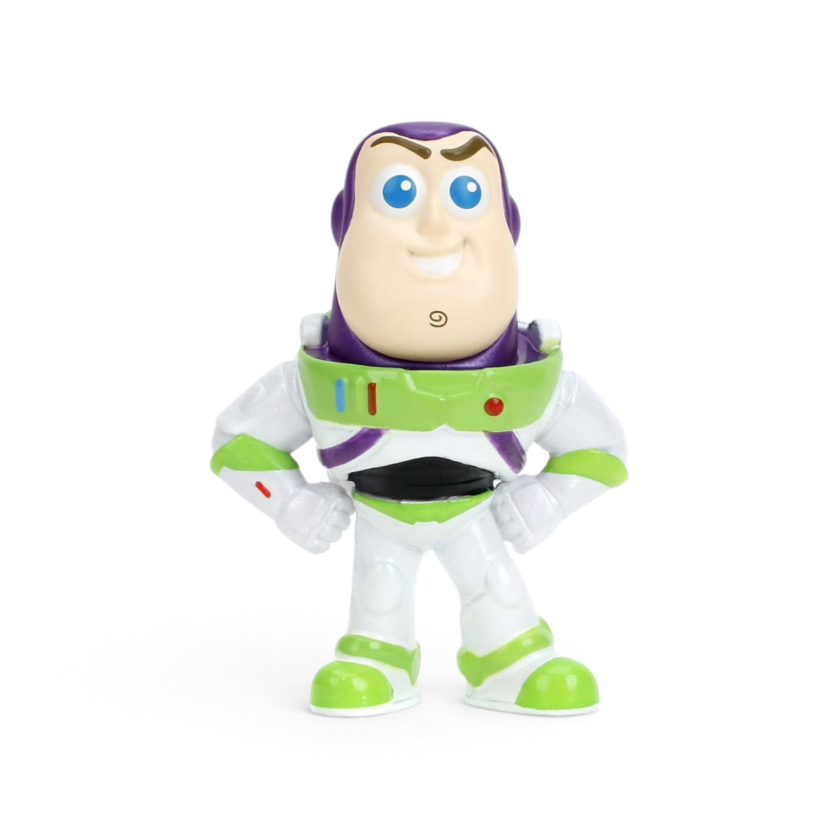 Jada Toys Metalfigs Disney Pixar Toy Story Wave 1 Buzz Lightyear 2.5-inch die-cast metal figure in his white, green, and purple Space Ranger suit.