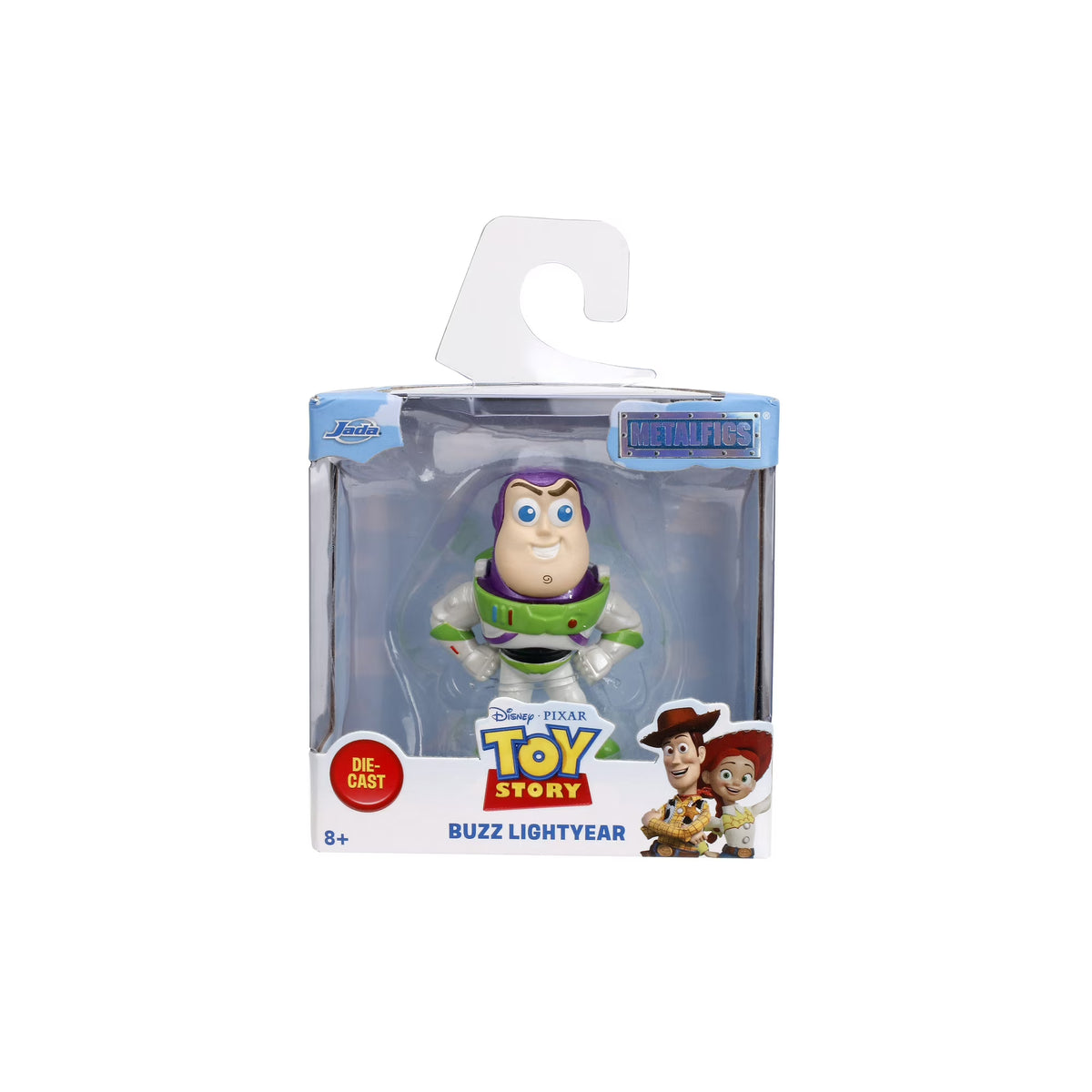 Jada Toys Metalfigs Disney Pixar Toy Story Wave 1 Buzz Lightyear 2.5-inch die-cast metal figure in his white, green, and purple Space Ranger suit.