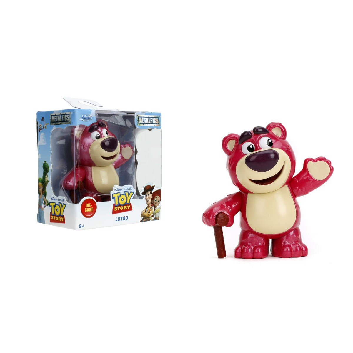 Jada Toys Metalfigs Disney Pixar Toy Story Wave 1 Lotso 2.5-inch die-cast metal figure in pink featuring his signature not-so-sweet smile.