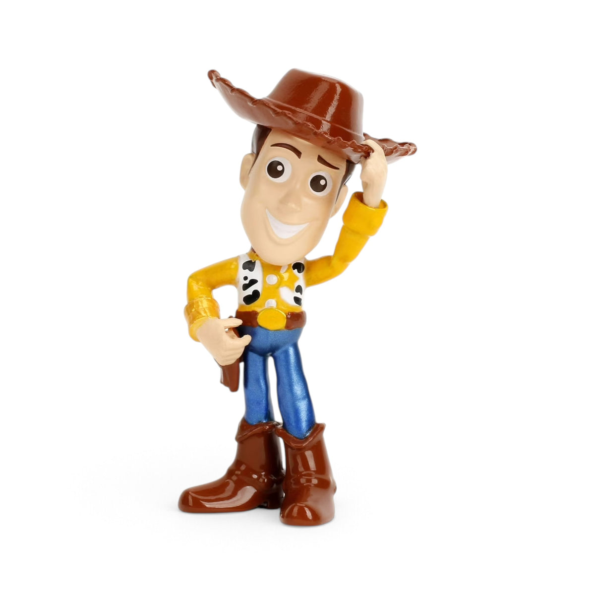 Jada Toys Metalfigs Disney Pixar Toy Story Wave 1 Woody 2.5-inch die-cast metal figure tipping his cowboy hat.