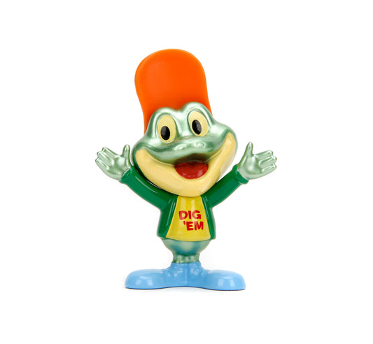 Jada Toys Metalfigs Kellogg's Honey Smacks Dig'Em 2.5-inch die-cast metal frog figure in green with his signature hat and shirt.