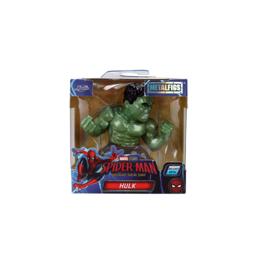 Jada Toys Metalfigs Marvel Wave 6 Spider-Man Brand New Day Hulk 2.5-inch die-cast metal figure in a unique action pose.