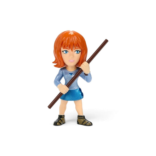 Jada Toys Metalfigs Netflix One Piece Nami 2.5-inch die-cast metal figure holding a staff in her live-action series appearance on a white background.