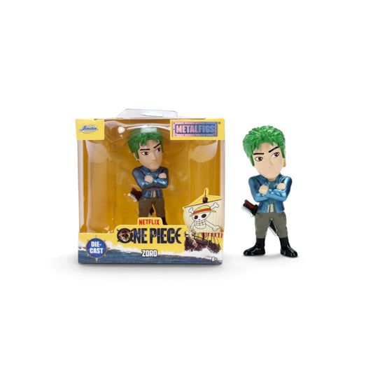 Jada Toys Metalfigs Netflix One Piece Zoro 2.5-inch die-cast metal figure in his live-action series appearance.