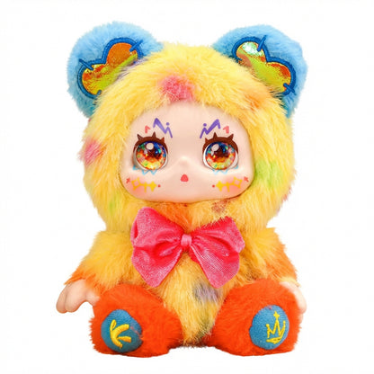 Kimmon Camouflage Rhapsody plush pendant character with a bow and decorative elements on a white background