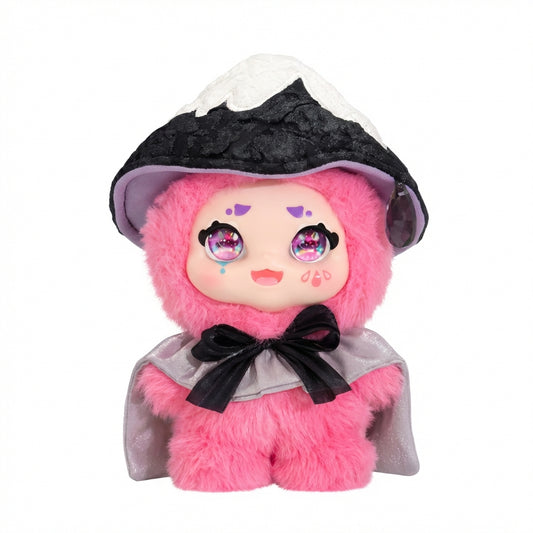 Kimmon Camouflage Rhapsody plush pendant with a black hood and cape on a white background