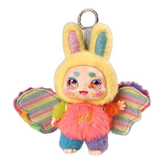 Kimmon Mimon Dream Maker Plush Doll 6-inch colorful plush toy with bunny ears and butterfly wings on a white background