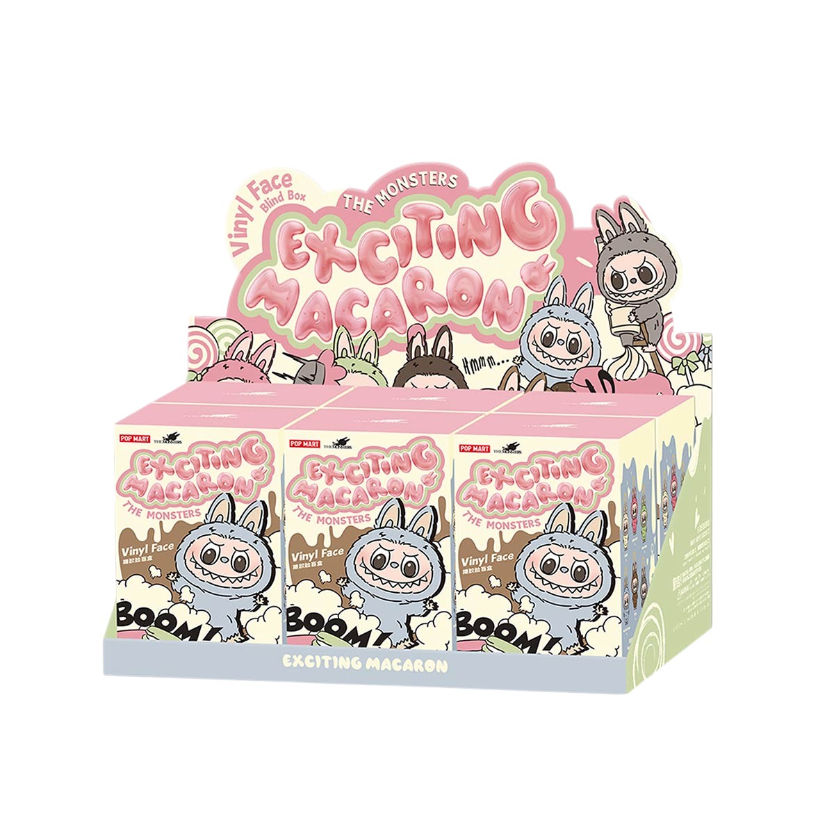Labubu Exciting Macaron Series vinyl face blind box Canada display