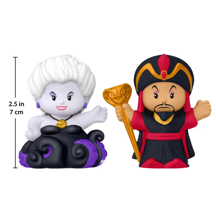 Little People Collector Disney Villains special edition figure set featuring Jafar and Ursula in a decorative window box.