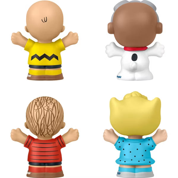 Little People Collector Peanuts It's The Great Pumpkin, Charlie Brown figure set featuring Charlie Brown, Snoopy in his flying ace costume, Sally, and Linus.
