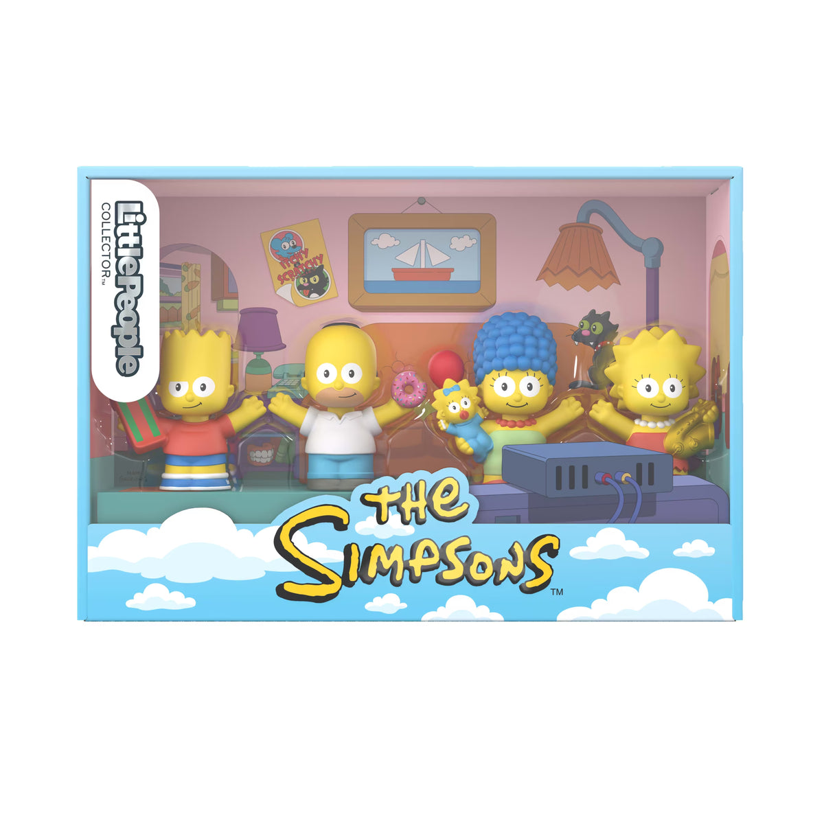 Boxed set of 'The Simpsons' figures with colorful packaging