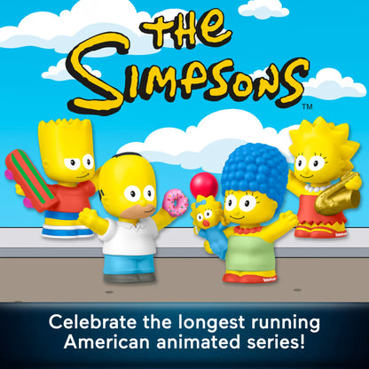 The Simpsons family with a blue sky background and text celebrating the longest running American animated series.