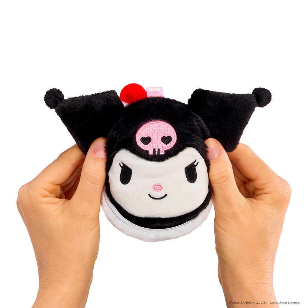 Assortment of L.O.L. Surprise Loves Hello Kitty reversible plush keychains with matching Tot dolls featuring Sanrio characters.