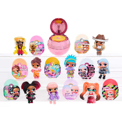 A collection of colorful L.O.L Suprise Dolls