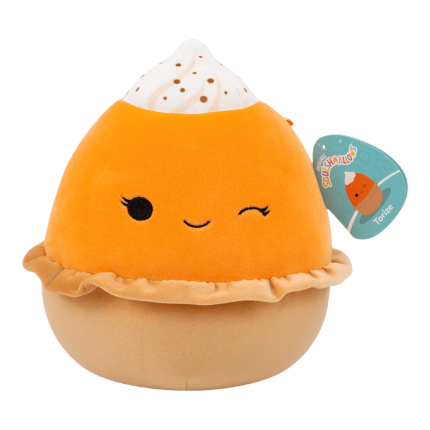 2025 Harvest Squishmallows 8" Torize pumpkin pie with whipped topping