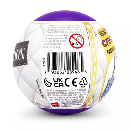 Back view of a soccer ball with visible branding and product information on a white background