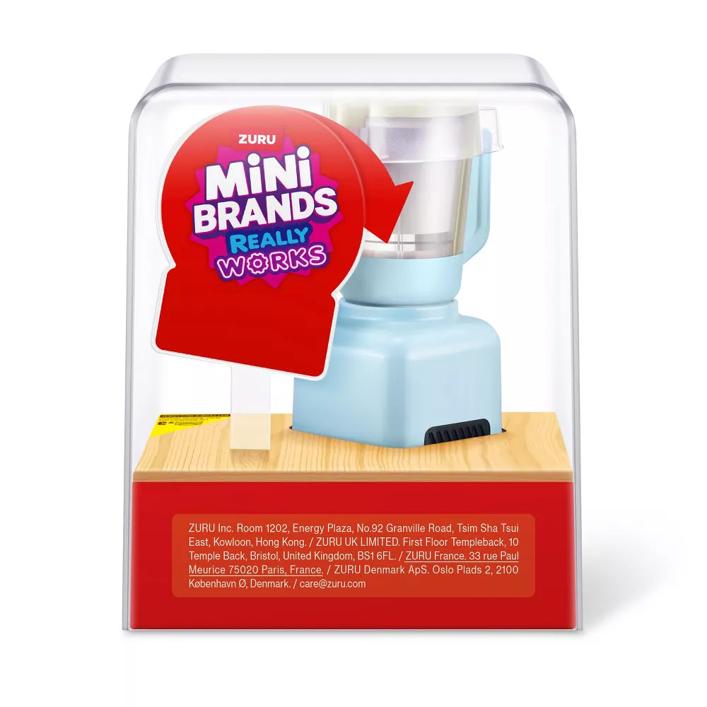 Mini Brands Magic Cook Kitchen Series 1 Blender by ZURU featuring miniature DIY smoothie slime ingredients.
