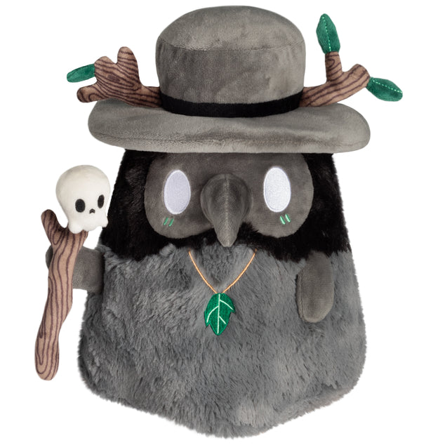 Mini Squishable Druid Plague Doctor plush in forest green robes with leafy details