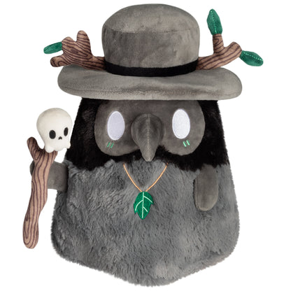 Mini Squishable Druid Plague Doctor plush in forest green robes with leafy details