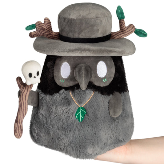 Mini Squishable Druid Plague Doctor plush in forest green robes with leafy details