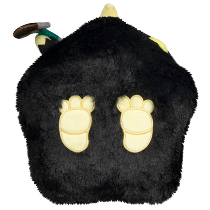 Mini Squishable Graveyard Plague Doctor plush with black cloak, rose hat, and shovel accessory bottom