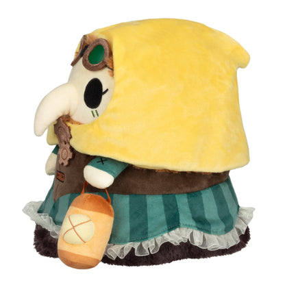 Mini Squishable Steampunk Plague Nurse plush in steampunk gear attire side