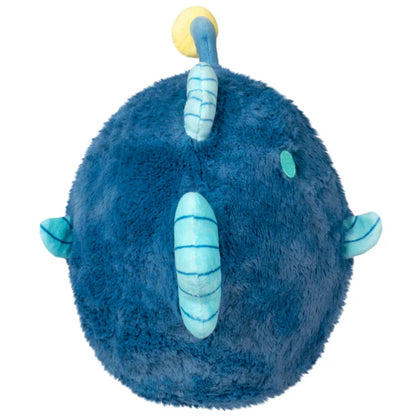 Squishable Mini Anglerfish 10-Inch Plush, a dark blue deep-sea anglerfish soft toy