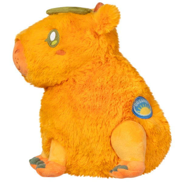 Squishable Mini Citrus Capybara 9-Inch Plush, a round orange capybara soft toy