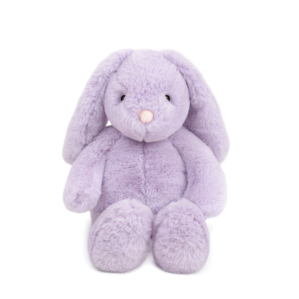 Mon Ami Heather Bunny 13-Inch Plush, a premium soft lavender purple bunny with a pink suede-like nose