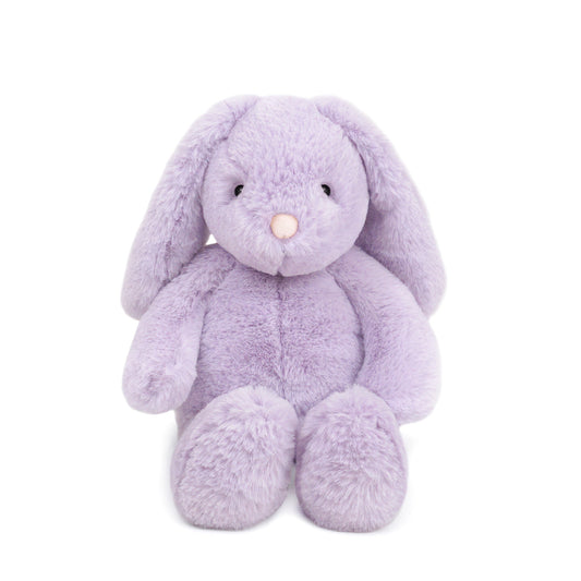 Mon Ami Heather Bunny 13-Inch Plush, a premium soft lavender purple bunny with a pink suede-like nose