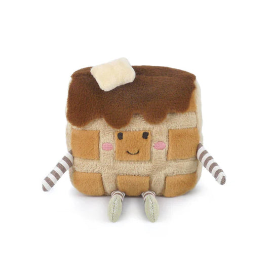Mon Ami Willa Waffles plush with waffle texture, syrup drip, and butter accent