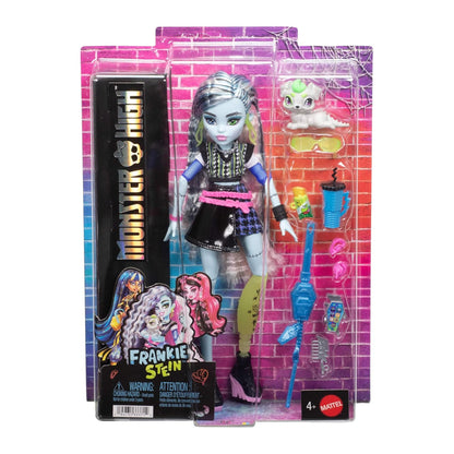 Monster High Frankie Stein Core Refresh doll in packaging with colorful design