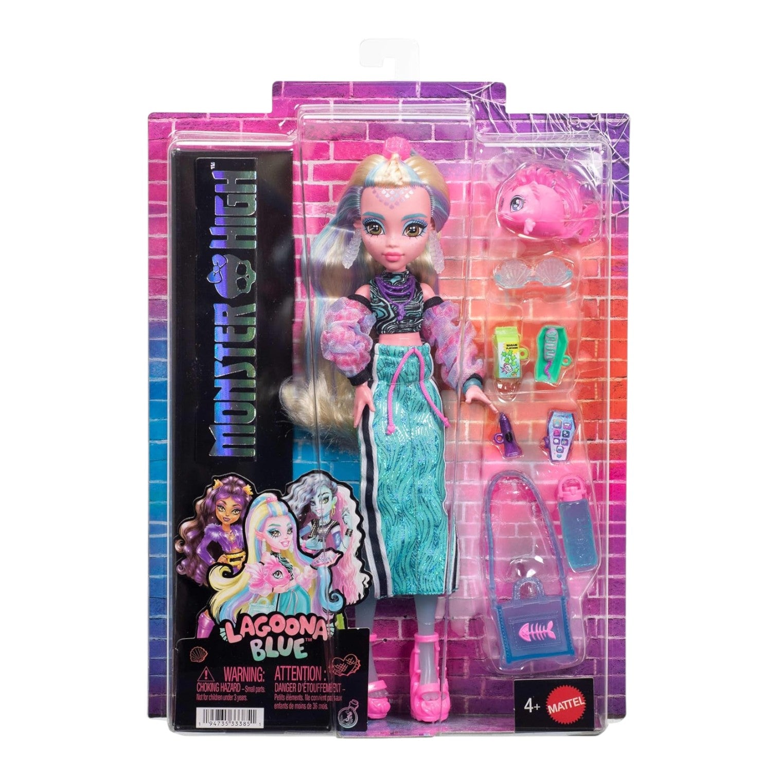 Monster High Lagoona Blue Core Refresh doll in packaging with colorful design